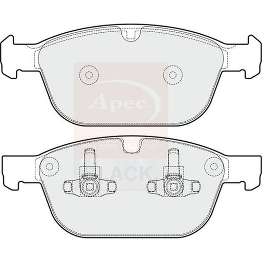 Apec Black Front Brake Pad Set fits Volvo XC60 I 2013-2017