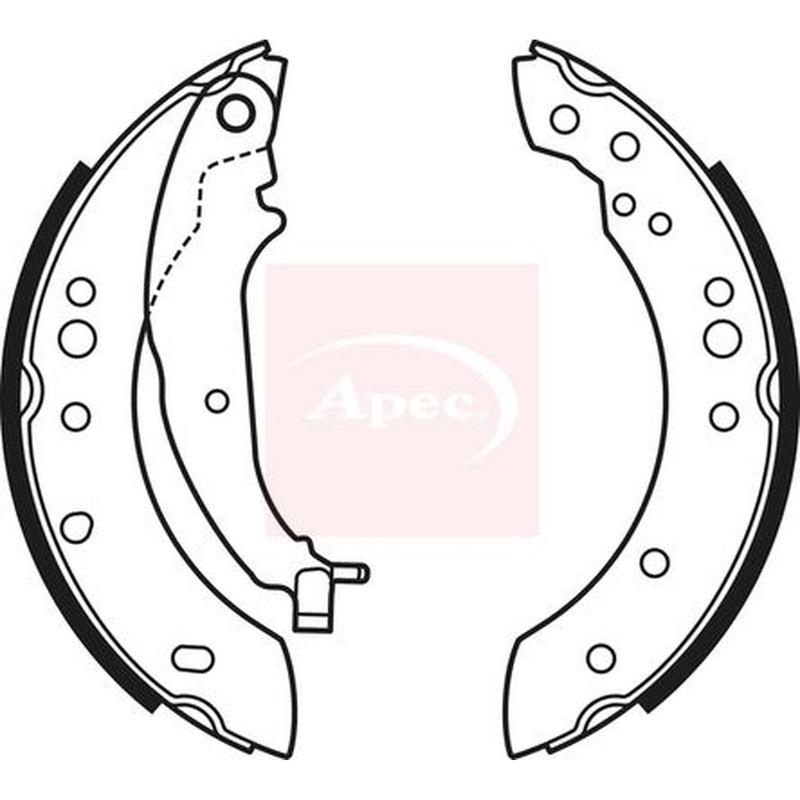 Apec Brake Shoe Set Axle Kit fits Mitsubishi Colt VI 2004-2012 1.1 1.3 1.5