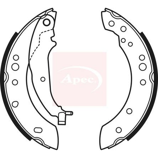 Apec Brake Shoe Set Axle Kit fits Mitsubishi Colt VI 2004-2012 1.1 1.3 1.5