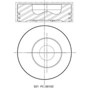 Mahle Piston Cylinder Bore = 100mm 321 PI 00102 000
