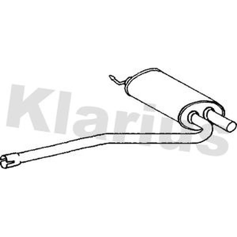 Klarius Box With Centre Pipe Centre fits Audi A4 B5 1994-2001 1.6 1.9