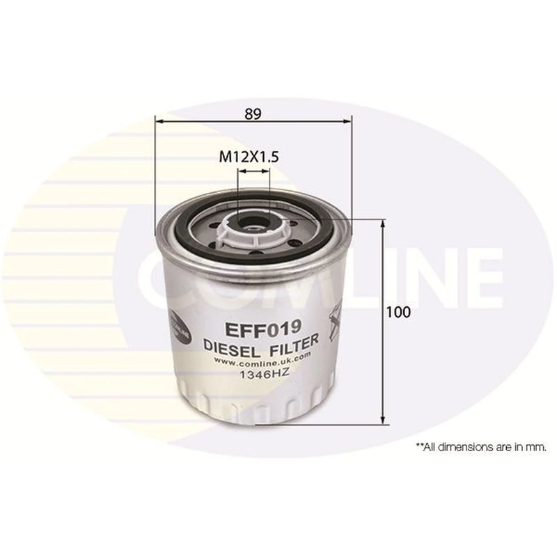 Comline Fuel Filter Element fits Daewoo Korando 1999 on 2.9
