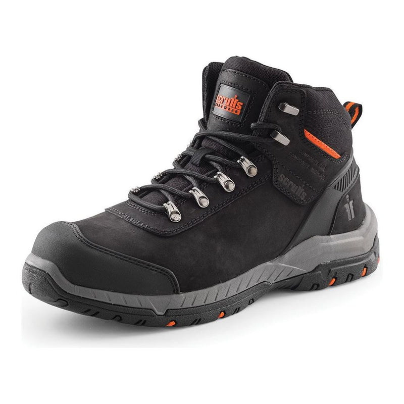 Scruffs Sabatan Safety Boots Black Size 8 / 42 Scruffs - Dynamic Drive
