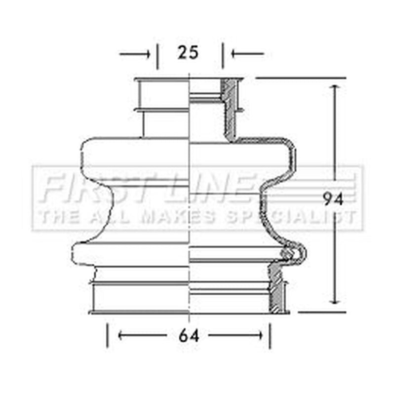 First Line Drive Shaft Bellow Kit Rear Left fits Mercedes-Benz 123 1976-1985