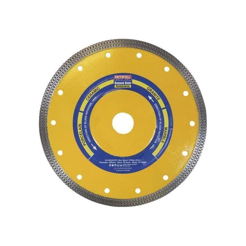 Faithfull Porcelain Diamond Blade 200 x 25.4mm Faithfull - NN4 Online