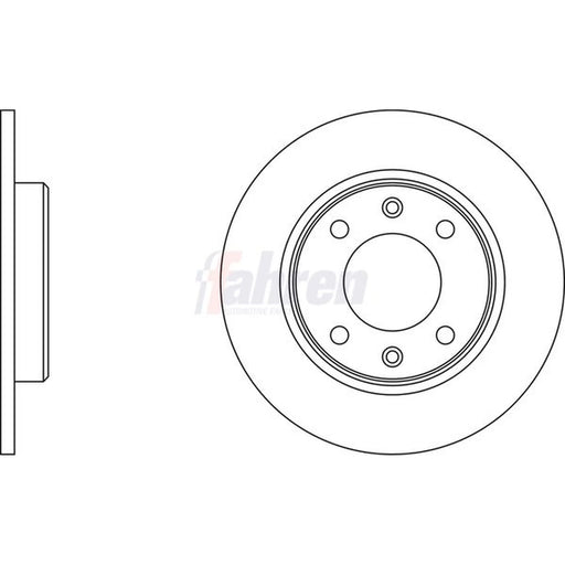 Fahren 2 x Solid Rear Brake Discs FBD6059-x2