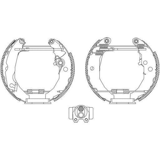 Mintex Brake Shoe Set Axle Kit fits Ford Fiesta 1983-1989 1.0 1.1 1.3 1.4