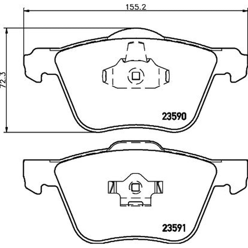 Mintex Front Brake Pad Set fits Volvo V70 1999-2008 2.0 2.3 2.4 2.5