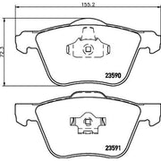 DON Front Brake Pad Set fits Volvo V70 1999-2008 2.0 2.3 2.4 2.5