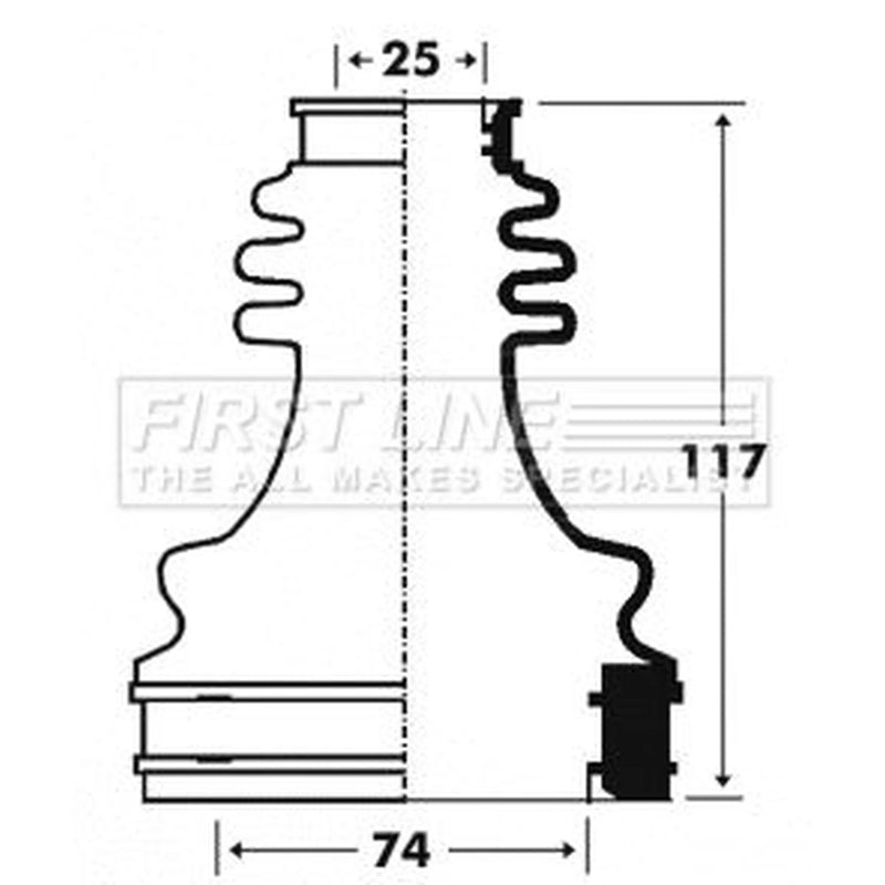 First Line Drive Shaft Bellow Kit Front Left fits Porsche 911 1974-1983 3.0