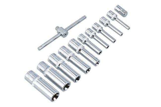 Laser Deep E-Socket Set 1/4" & 3/8"D 12pc Laser - Dynamic Drive