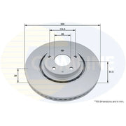 Comline Front Brake Internally Vented Discs & Pads fits Mazda CX-5 2017-2024 2.2