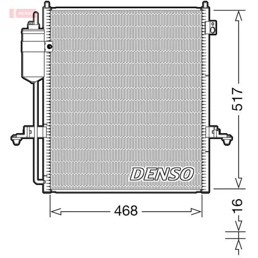Denso Air Conditioning Condenser fits Mitsubishi L200 / Triton 2005-2015 2.5