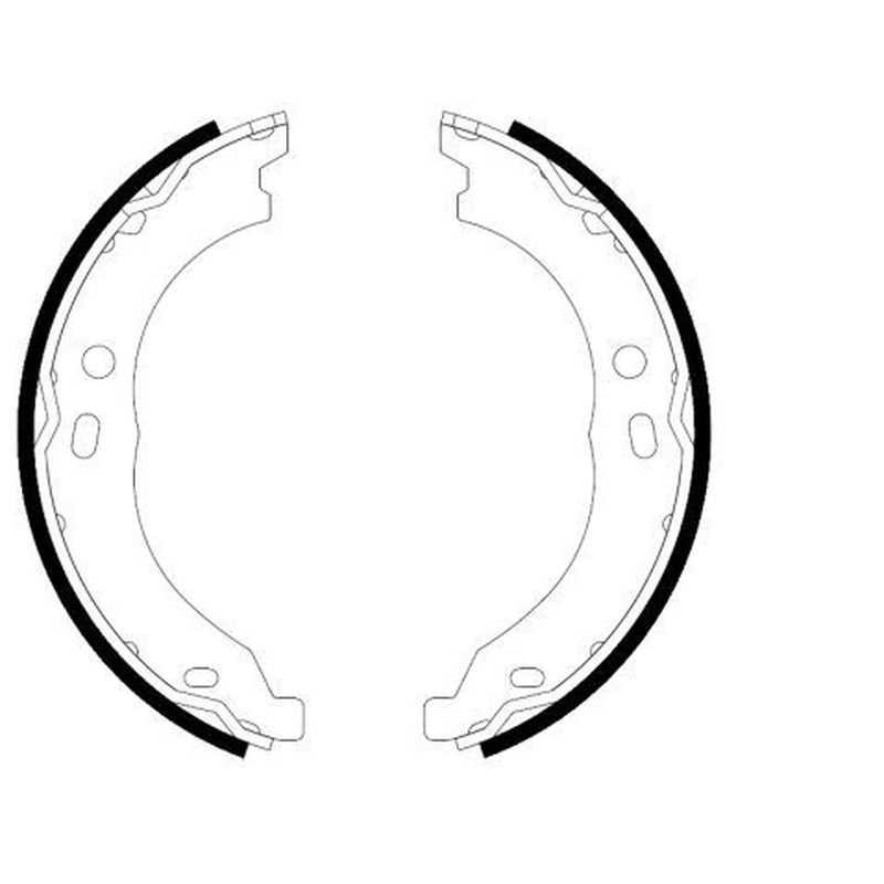 Mintex Parking Brake Shoe Set fits Citroën Relay III 2006-2023 2.0 2.2 3.0