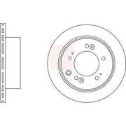Apec 2 x Vented Rear Brake Discs SDK6637