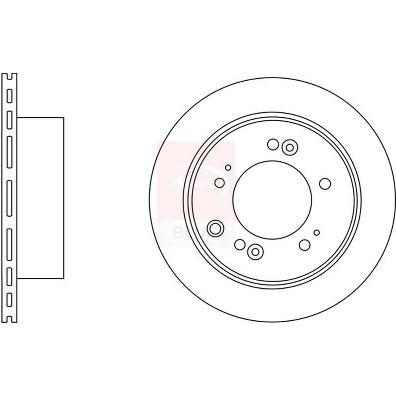 Apec 2 x Vented Brake Discs fits Kia Sorento I 2006-2011 2.5 3.3