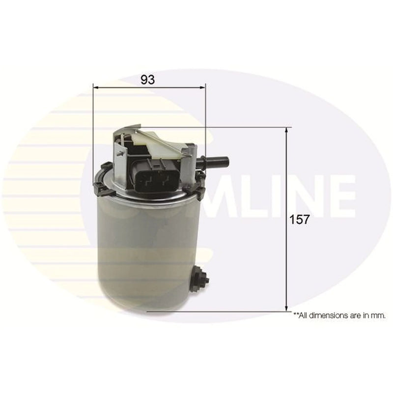 Comline Fuel Filter Element fits Nissan Qashqai II 2013 on 1.5 1.6