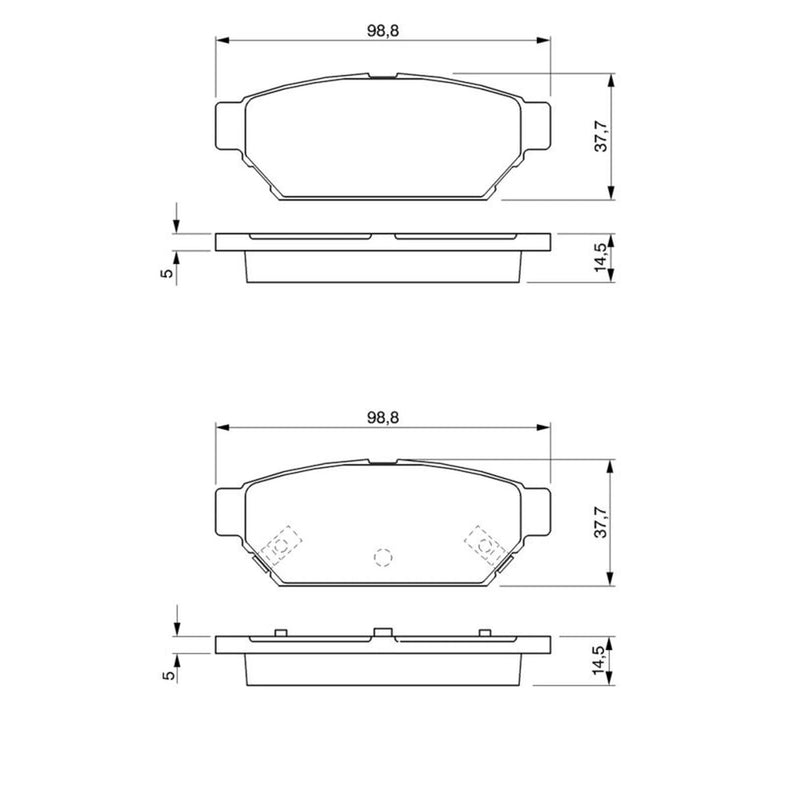 Bosch Front & Rear Pads fits Mitsubishi Carisma 1995-2006 1.8