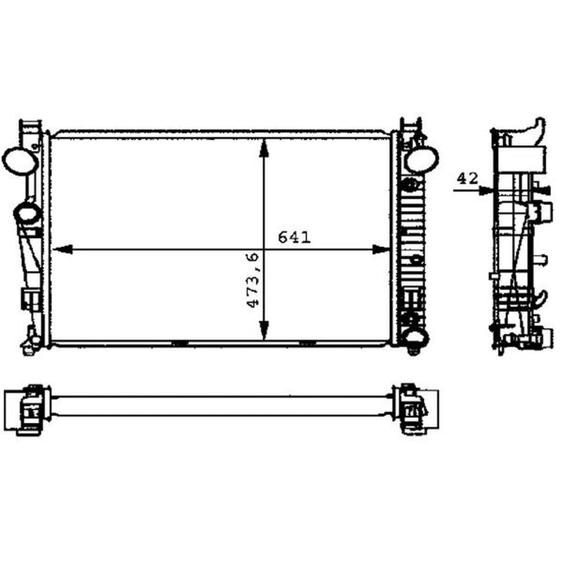 Mahle Engine Radiator fits Mercedes-Benz S-Class 1998-2005