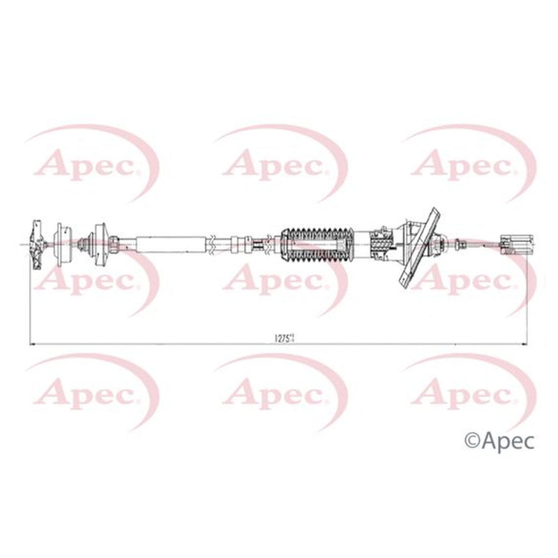 Apec Clutch Control Cable Pull fits Peugeot 206 1998-2012 1.1 1.4 1.6