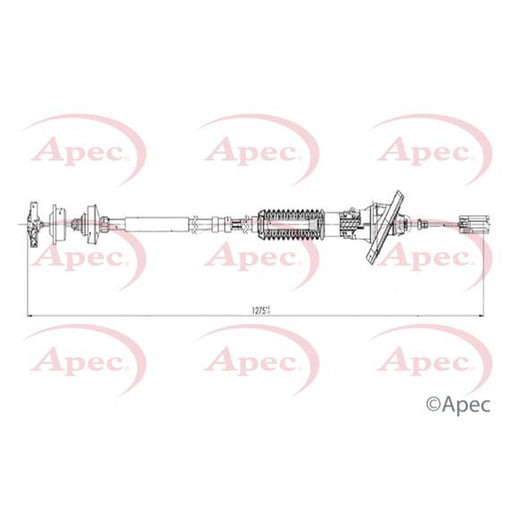 Apec Clutch Control Cable Pull fits Peugeot 206 1998-2012 1.1 1.4 1.6