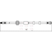 Apec Brake Hydraulic Hose Line Front fits Volvo XC60 I SUV 2008-2017 2.0 2.4 3.2