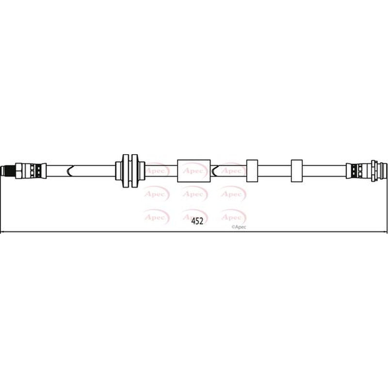 Apec Brake Hydraulic Hose Line Front fits Volvo XC60 I SUV 2008-2017 2.0 2.4 3.2