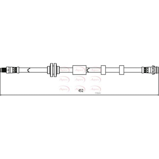Apec Brake Hydraulic Hose Line Front fits Volvo XC60 I SUV 2008-2017 2.0 2.4 3.2