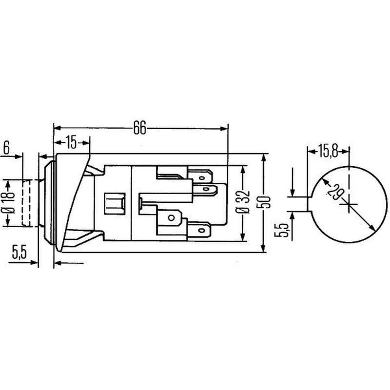 Hella Hazard Warning Light Switch Connectors