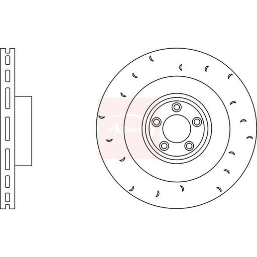Apec 2 x / Brake Discs fits Jaguar Xk II 2006-2014 4.2 5.0