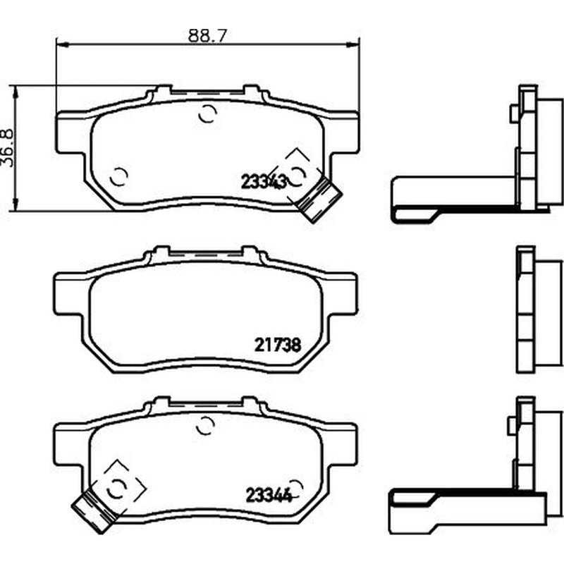 DON Front & Rear Brake Discs & Pads fits Honda Civic 1991-1995 1.5 1.6