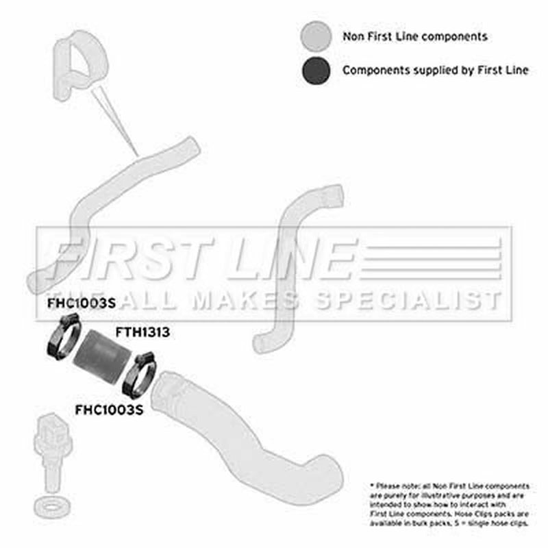 First Line Intercooler Turbo Charge Air Hose fits Land Rover Freelander I