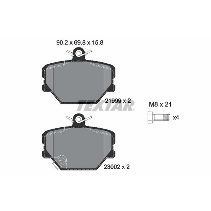 Textar Front Brake Pad Set 2199901
