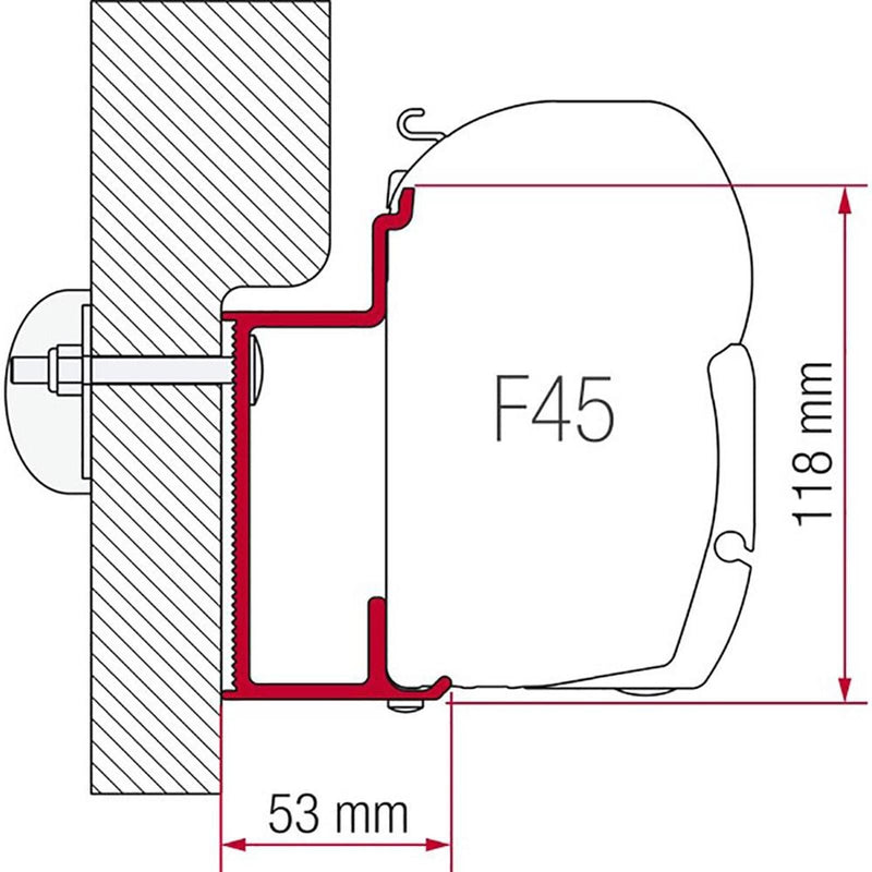 Fiamma Adapter Eura Mobil Karmann (450cm) Fiamma - Dynamic Drive