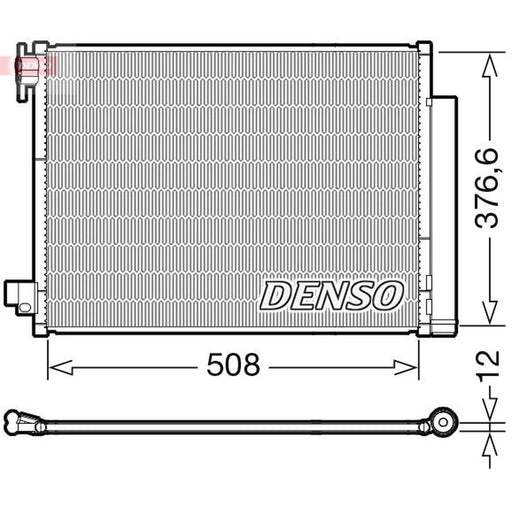 Denso Air Conditioning Condenser fits Dacia Logan II 2012 on 1.2 1.5