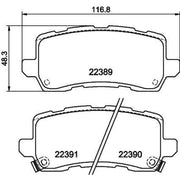 Mintex Rear Brake Pad Set fits Acura Mdx 2013 on 3.5
