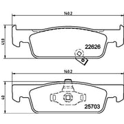 Mintex Front Brake Pad Set fits Smart Fortwo 2014-2015