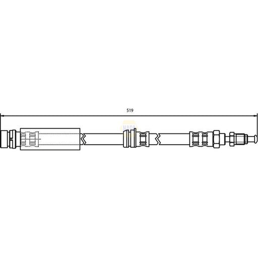 NAPA Brake Hydraulic Hose Line Front fits Ford Fiesta V 2001-2010