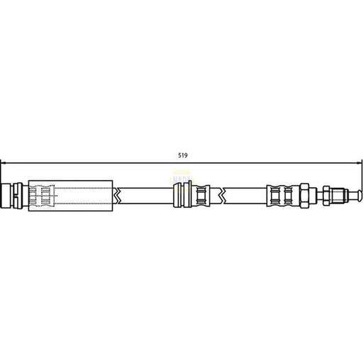 NAPA Brake Hydraulic Hose Line Front NBH1005