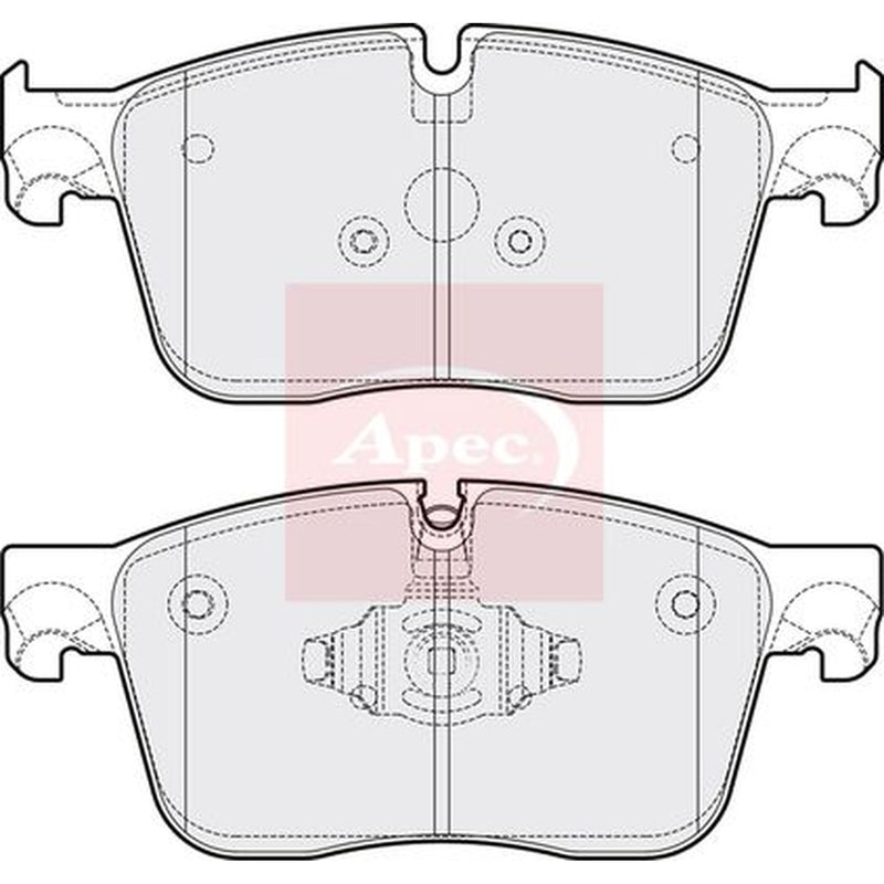 Apec Front Brake Pad Set fits Jaguar F-Pace 2015 on 2.0 3.0
