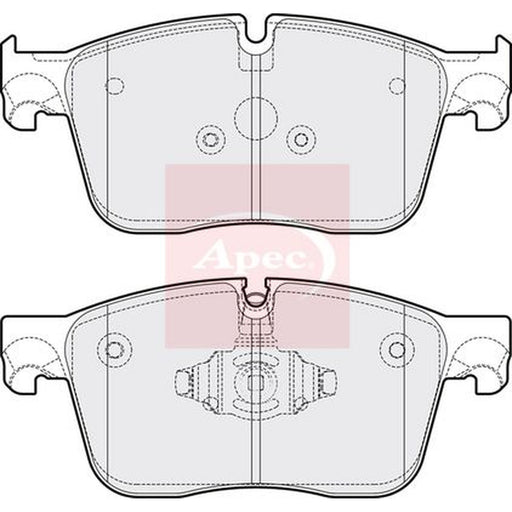 Apec Front Brake Pad Set fits Jaguar F-Pace 2015 on 2.0 3.0
