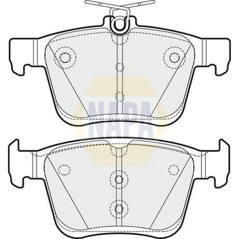 NAPA Rear Brake Pad Set fits Audi A3 2012-2020 1.0 1.2 1.4 1.5 1.6 1.8