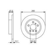 Bosch Rear Brake Solid Discs & Pads fits Renault Captur II 2020-2021