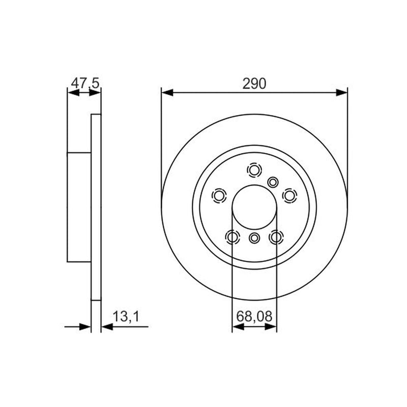 Bosch Rear Brake Solid Discs & Pads fits Renault Captur II 2020-2021