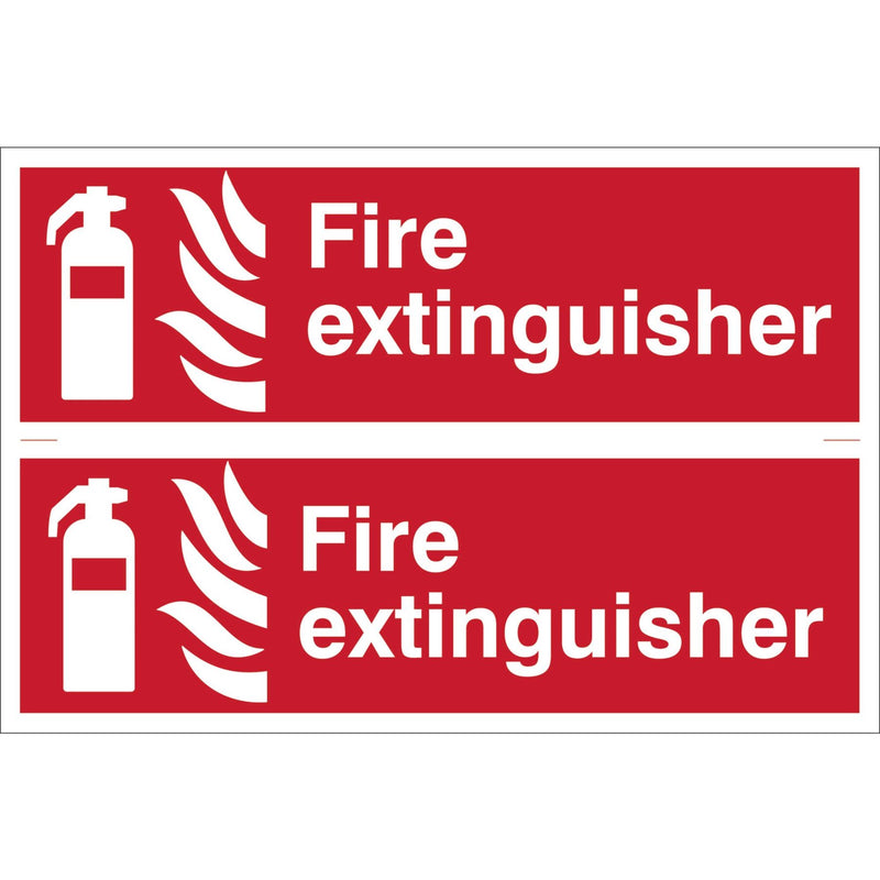 Draper Fire Extinguisher' Fire Equipment Sign (Pack of 2) 72444 Draper - Dynamic Drive