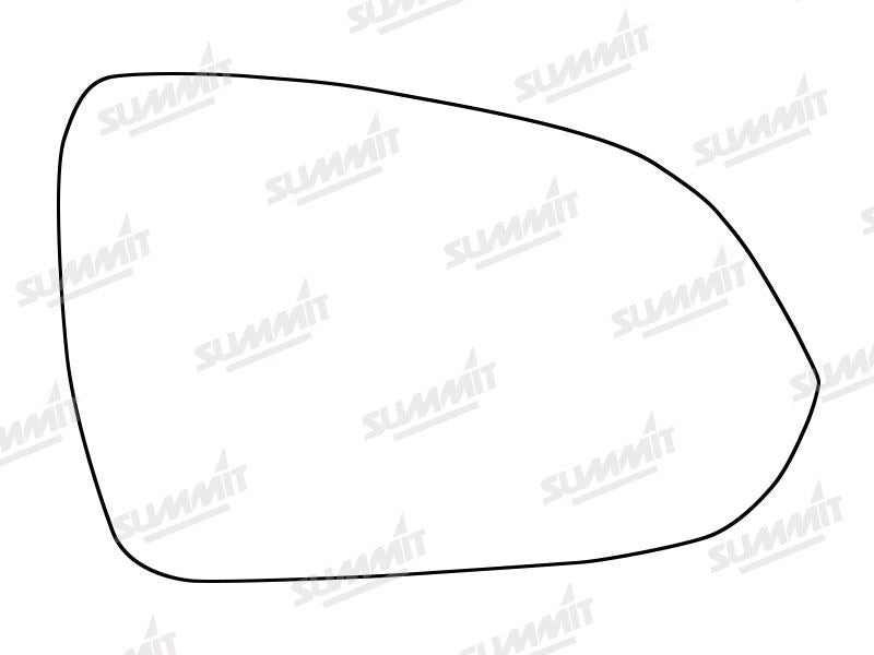 Summit Stick-On Standard Mirror Glass fits Kia Rio 17 on RHS Summit - Bars 4 Cars
