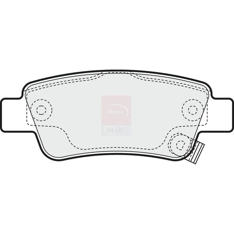 Apec Rear Brake Pad Set fits Honda Cr-V III 2006-2012 2.0 2.2 2.4