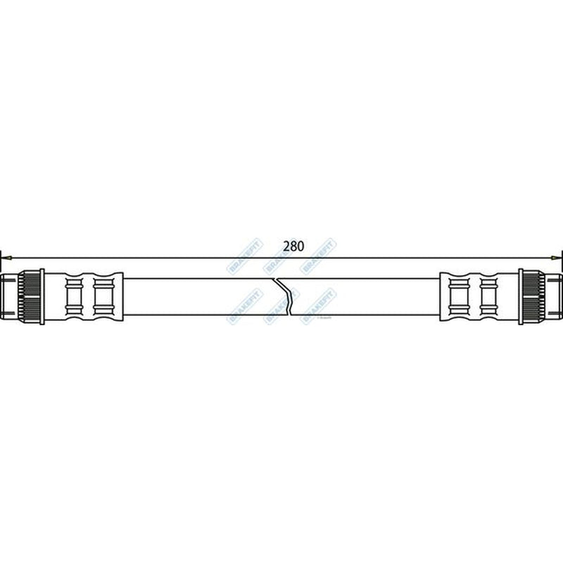 Apec Brake Hydraulic Hose Line Rear fits Citroën Berlingo First 1996-2011