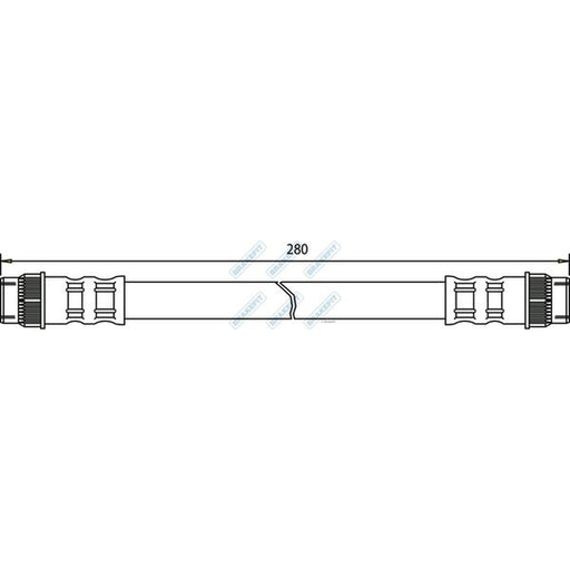 Apec Brake Hydraulic Hose Line Rear fits Citroën Berlingo First 1996-2011
