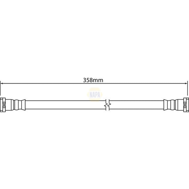NAPA Brake Hydraulic Hose Line Front NBH1380